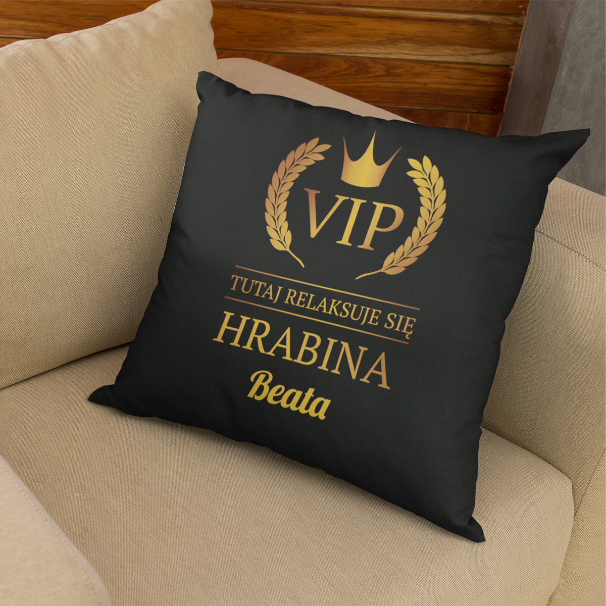 Poduszka VIP - Tutaj Relaksuje Się Hrabina