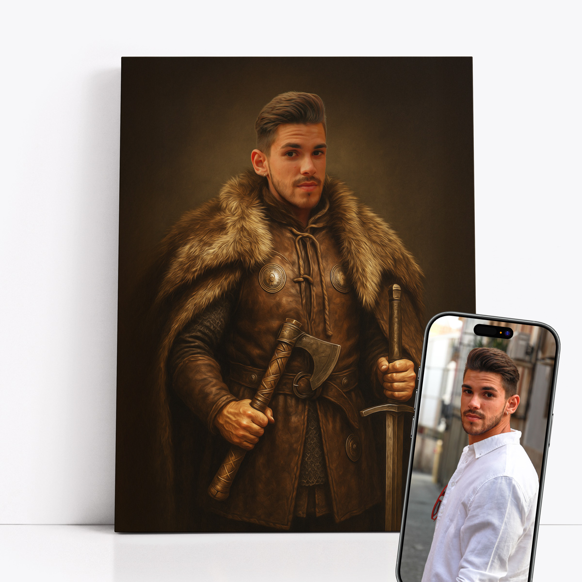 Personalizowany Portret z Twojego Zdjęcia – Wojownik Wiking