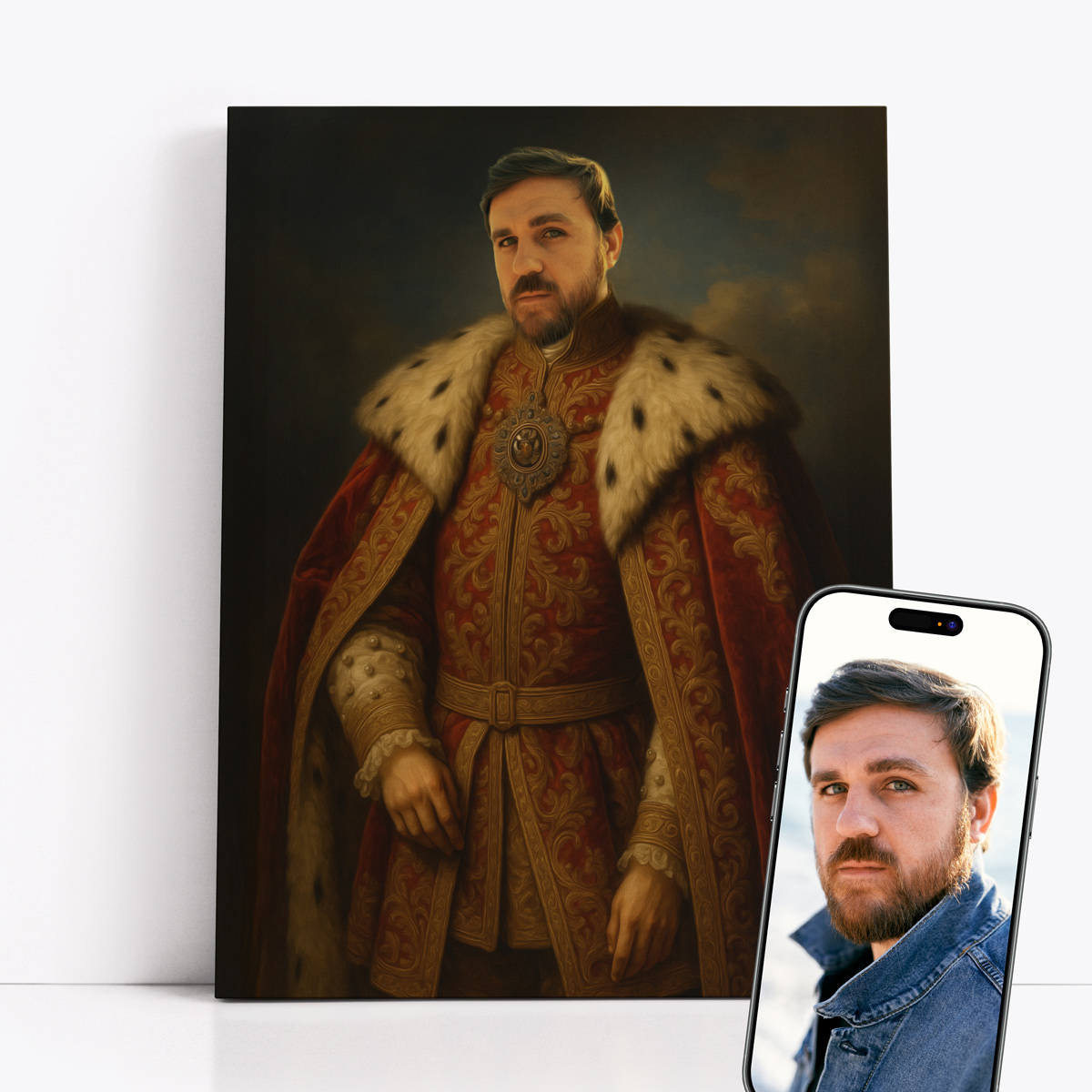 Portret Królewski mężczyzny ze zdjęcia