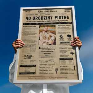 Personalizowany Plakat Gazeta Urodzinowa - Prezent na 40 Urodziny
