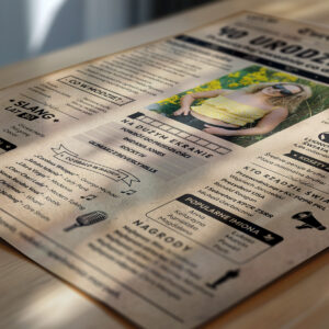 Personalizowany Plakat Gazeta Urodzinowa - Prezent na 40 Urodziny