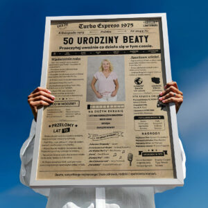 Plakat Gazeta Urodzinowa - Personalizowany Prezent na 50 Urodziny