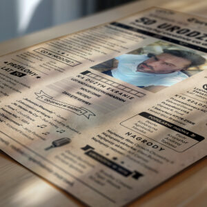 Plakat Gazeta Urodzinowa - Personalizowany Prezent na 50 Urodziny