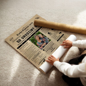 Plakat Gazeta Urodzinowa - Personalizowany Prezent na 50 Urodziny