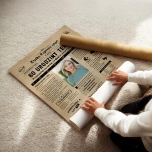 Personalizowany plakat gazeta na 60 urodziny prezent z własnym zdjęciem