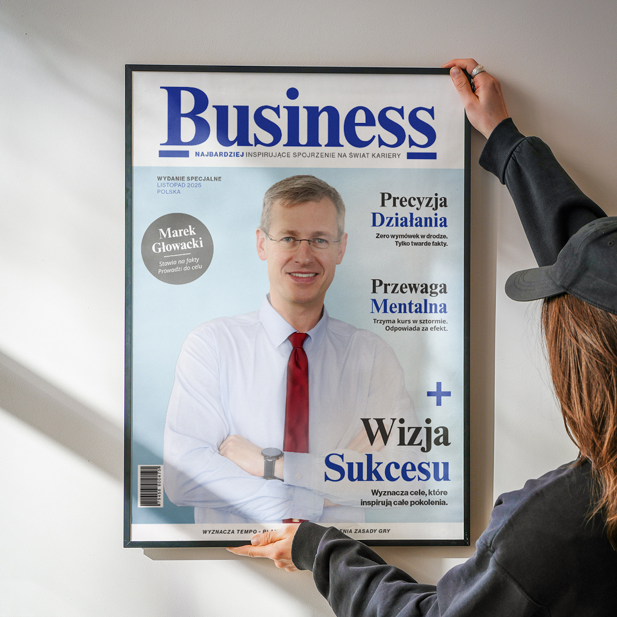 Plakat Personalizowany z Twoim Zdjęciem w stylu magazynu - Prezent dla Kolegi lub Koleżanki z Pracy