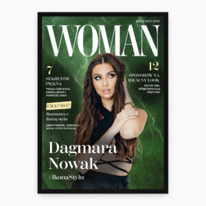Plakat z Twoim Zdjęciem w Stylu Magazynu Woman - Personalizowany Prezent dla Kobiety