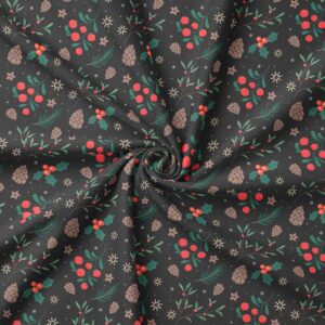 Obrus z gałązkami i szyszkami