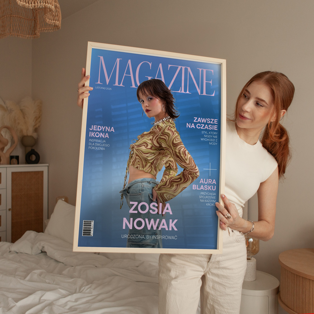 Plakat personalizowany ze zdjęciem, prezent dla dziewczyny
