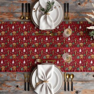 plamoodporny bieżnik na Boże Narodzenie w kolorze bordowym