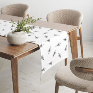 bieżnik na stół z delikatnym wzorem choinek