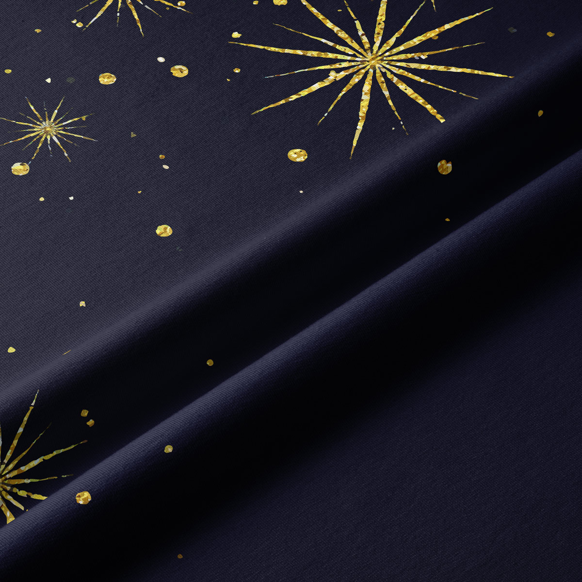 tkanina bieżnika z wzorem złotych gwiazdek