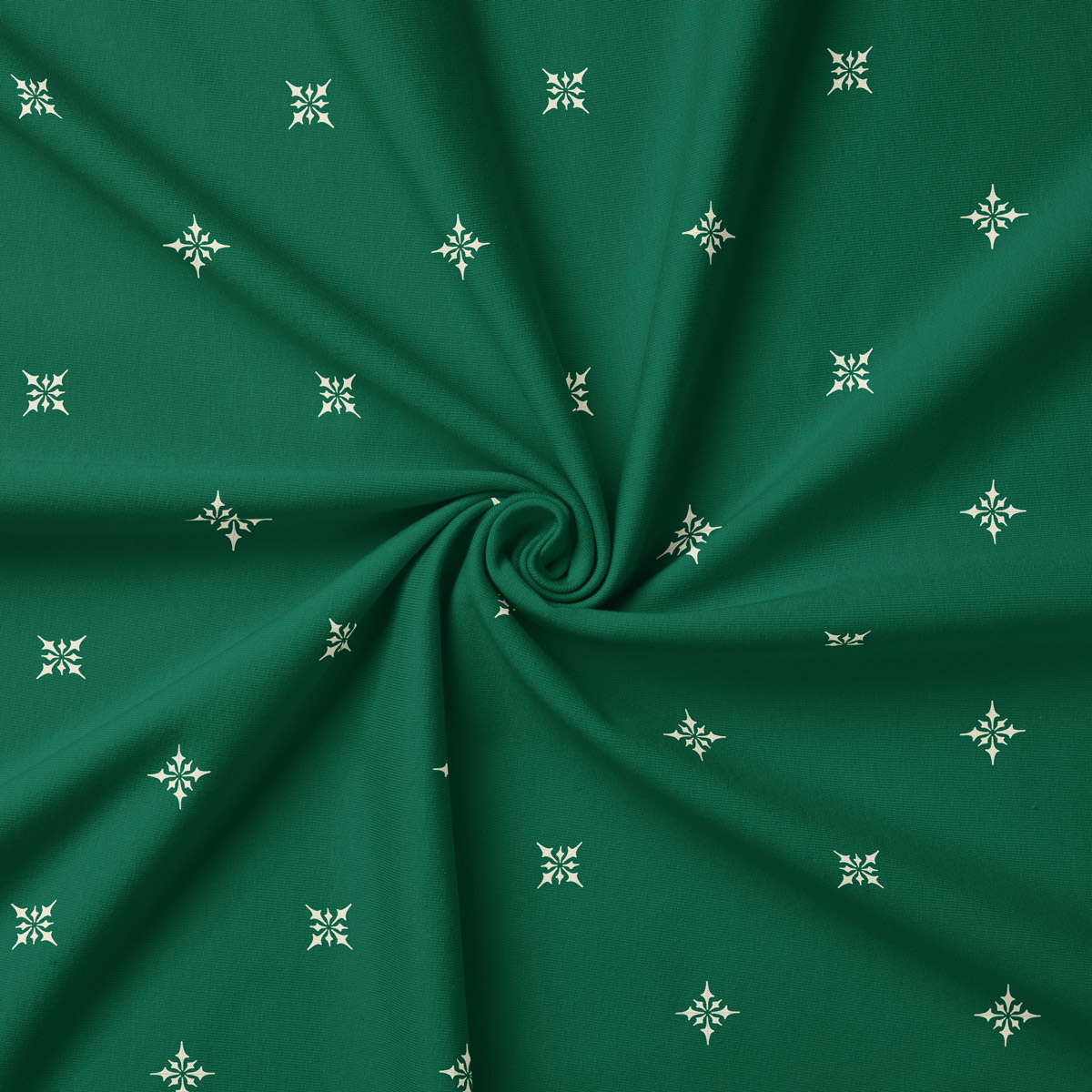 tkanina zielona z drobnym symetrycznym motywem