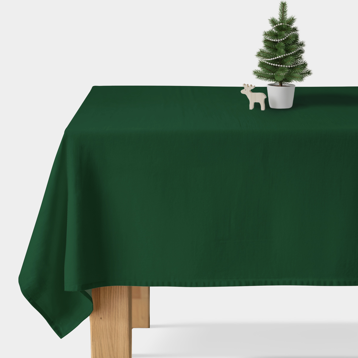 zielony obrus świąteczny gładki na wymiar