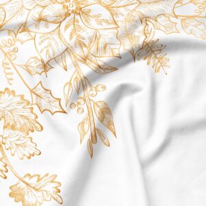 biała plamoodporna podkładka z złotym ornamentem