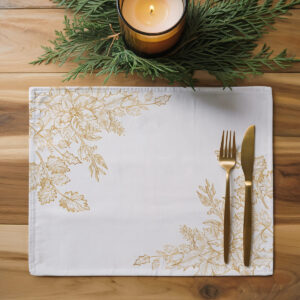 dekoracyjna podkładka 30×40 cm w białym kolorze