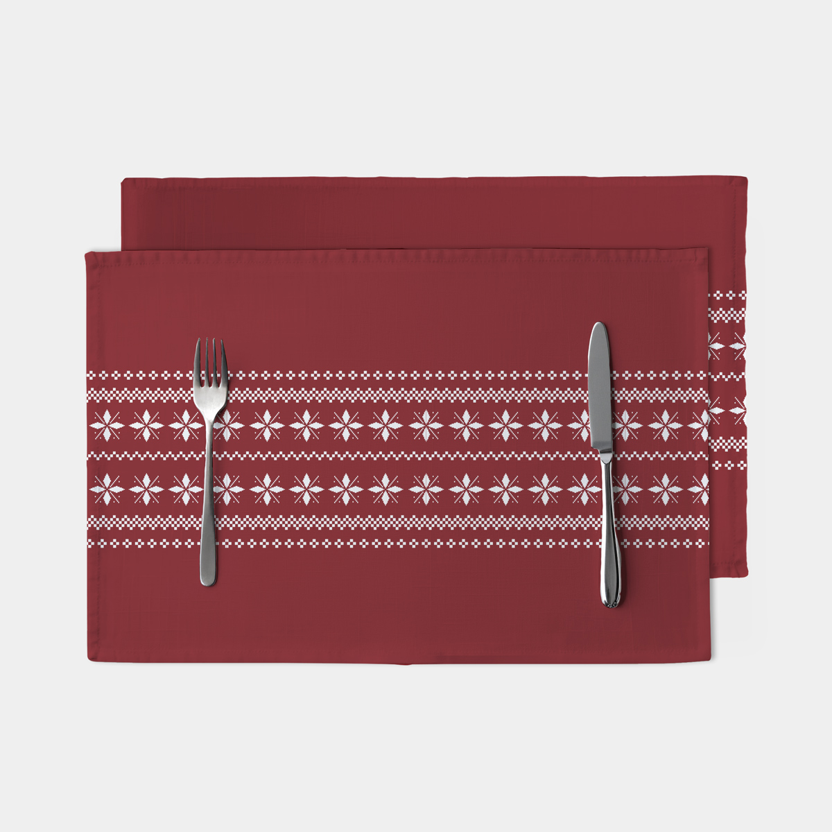 Bordowa podkładka na wymiar z geometrycznym wzorem – zdjęcie produktowe