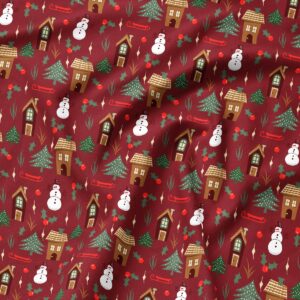 czerwone podkładki stołowe z motywem zimowym