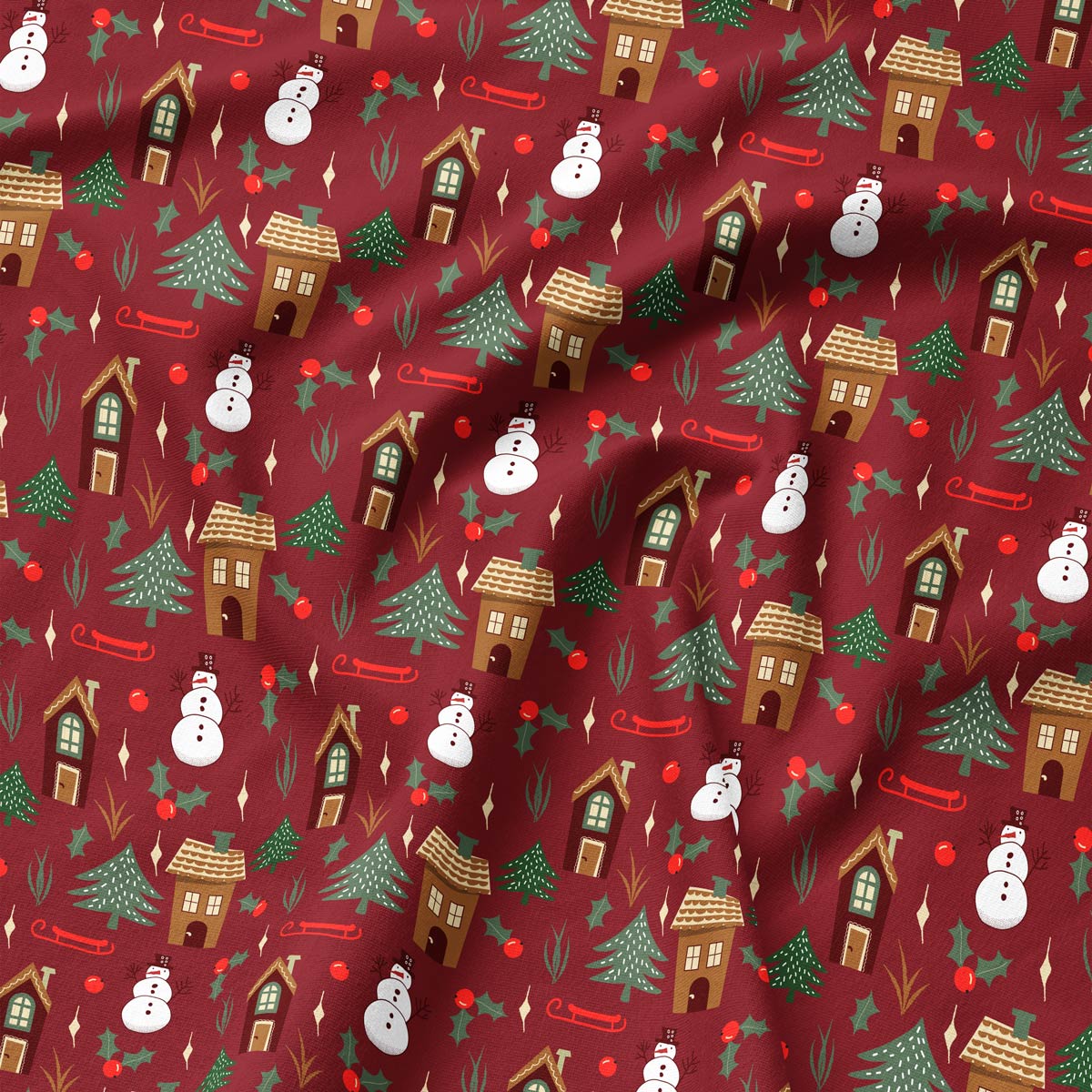 czerwone podkładki stołowe z motywem zimowym