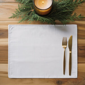 elegancka biała podkładka na stół