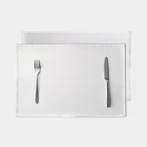 biała podkładka stołowa gładka