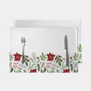 świąteczna podkładka biała z gwiazdą betlejemską