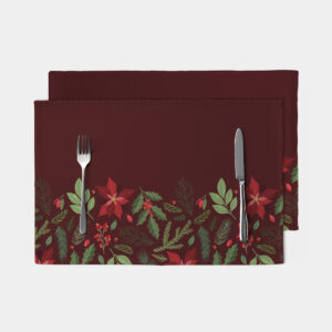 bordowa podkładka świąteczna z gwiazdą betlejemską