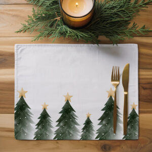 plamoodporna podkładka na stół z choinkami