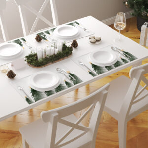 komplet podkładek stołowych z ozdobnym motywem