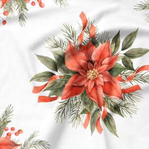 podkładka 30×40 cm w białym kolorze z kwiatem gwiazdy betlejemskiej