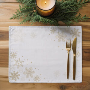 elegancka zimowa podkładka na stół