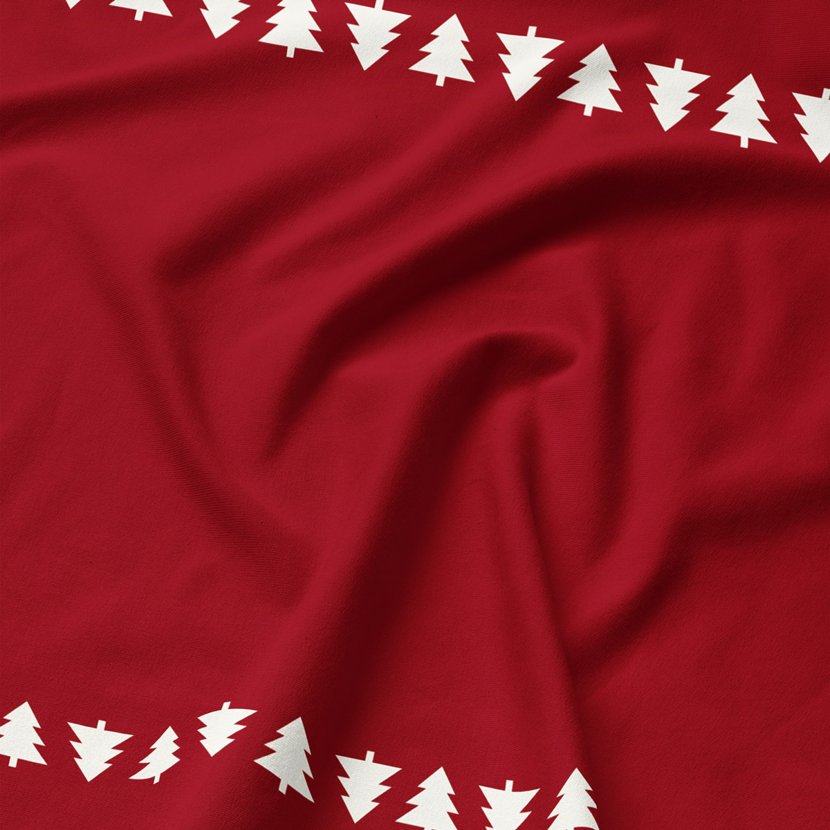 podkładka materiałowa w czerwonym kolorze – detal tkaniny