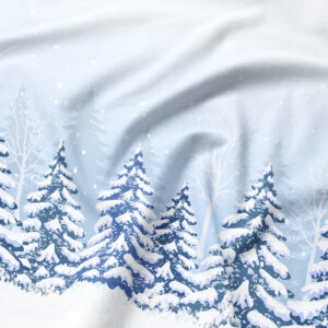 zimowa podkładka stołowa w błękitnych odcieniach