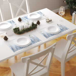 elegancka podkładka świąteczna z zimowym pejzażem