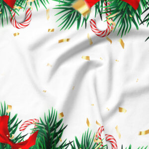 podkładka 30×40 cm z laskami cukrowymi i dekoracjami świątecznymi