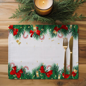 plamoodporna biała podkładka z motywem świątecznym
