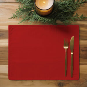 elegancka podkładka stołowa w czerwonym kolorze