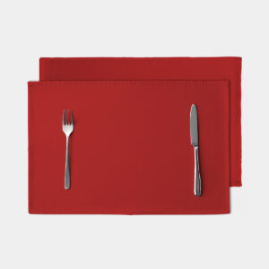 czerwona gładka podkładka świąteczna na stół