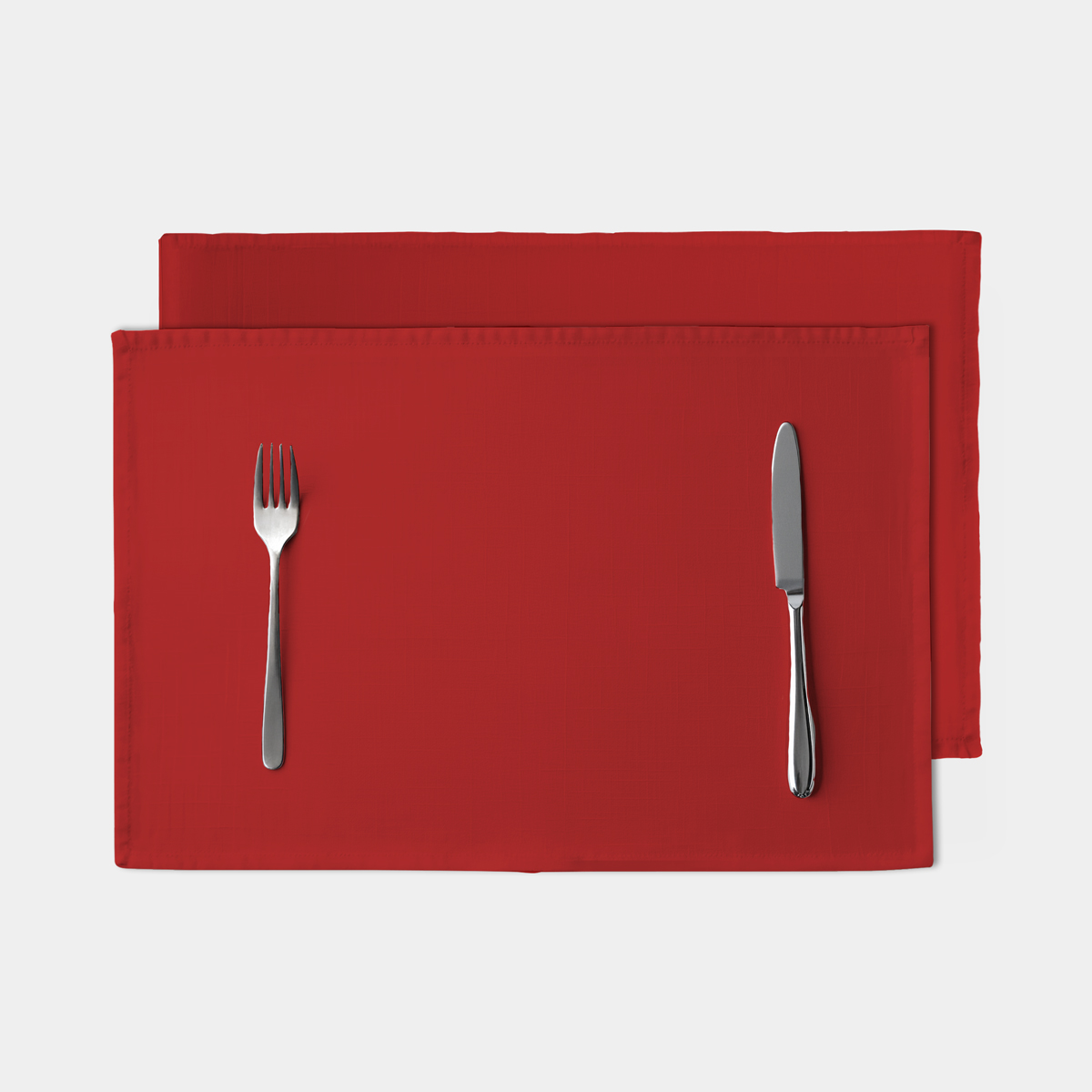 czerwona gładka podkładka świąteczna na stół