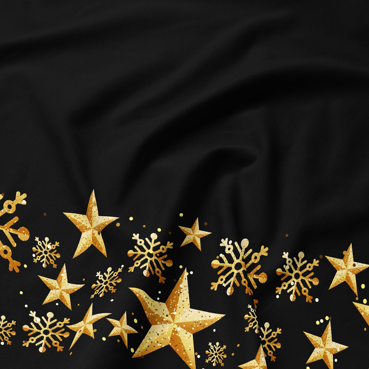 elegancka podkładka świąteczna w czerni i złocie