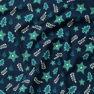 granatowe podkładki świąteczne z choinkami