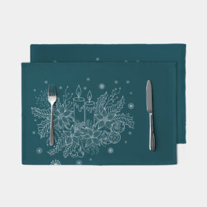 świąteczna podkładka morska z motywem świec