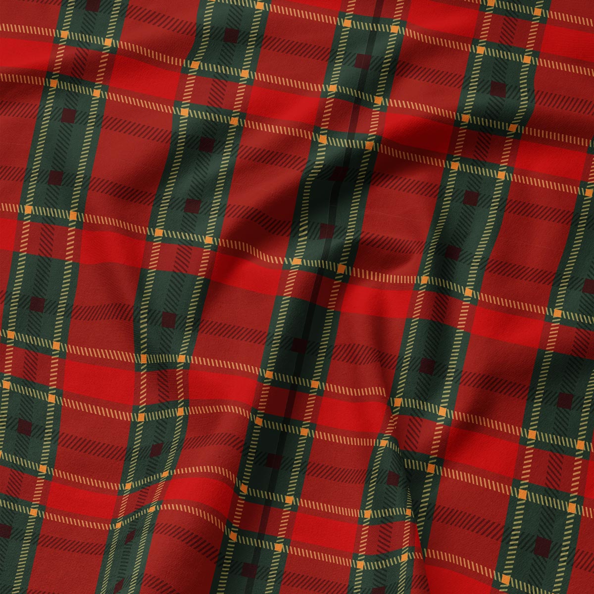 podkładki 30×40 cm w czerwono-zielonej kracie