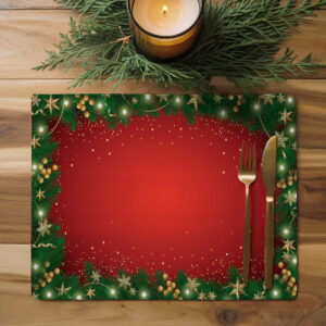 dekoracyjna podkładka świąteczna z motywem choinkowym