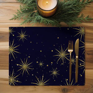 elegancka podkładka granatowa z motywem gwiazd
