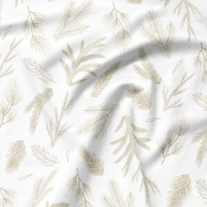 kremowa podkładka 30×40 cm ze świątecznym motywem iglastym