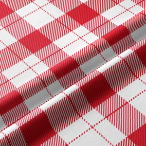 bieżnik świąteczny w klasyczną czerwoną kratę