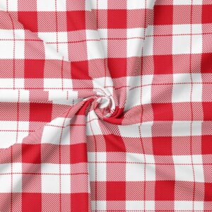 tkanina w czerwono-białą kratę na obrus