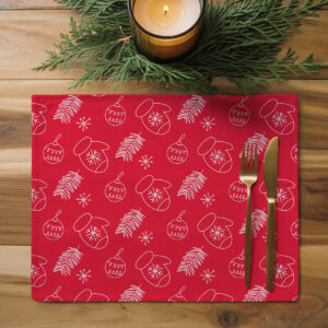 plamoodporna podkładka świąteczna w czerwonym kolorzea