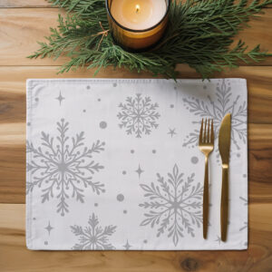 elegancka podkładka na stół w odcieniach bieli i szarości